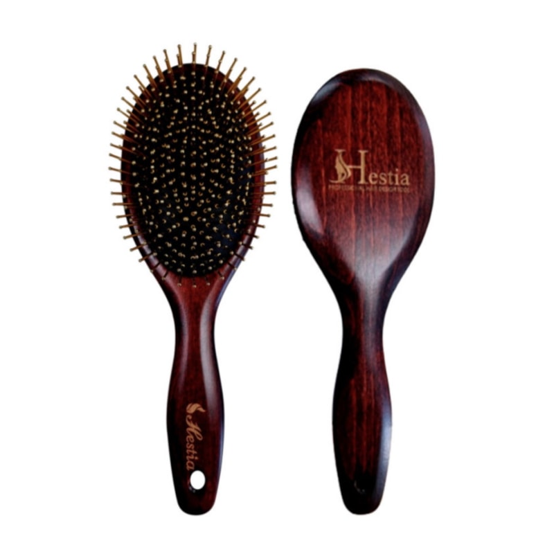 頭皮がひんやりする18Kゴールドブラシ(大) [ 高級仕様の18Kゴールドスクエアブラシ ]