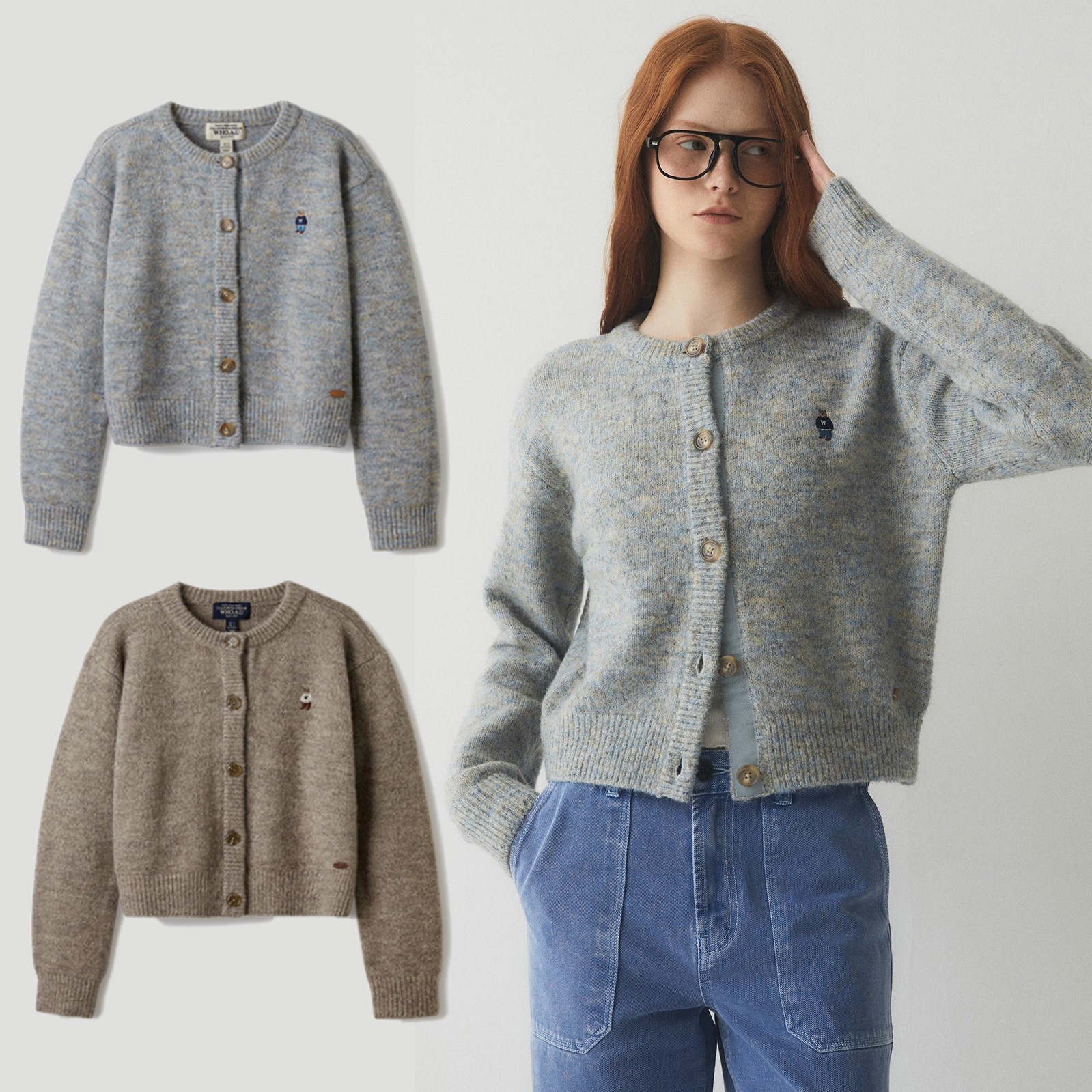 Steve Bokasi Cardigan 韓国ファッション 季節の変わり目に適した 制服ファッション 10代 20代 30代ファッション