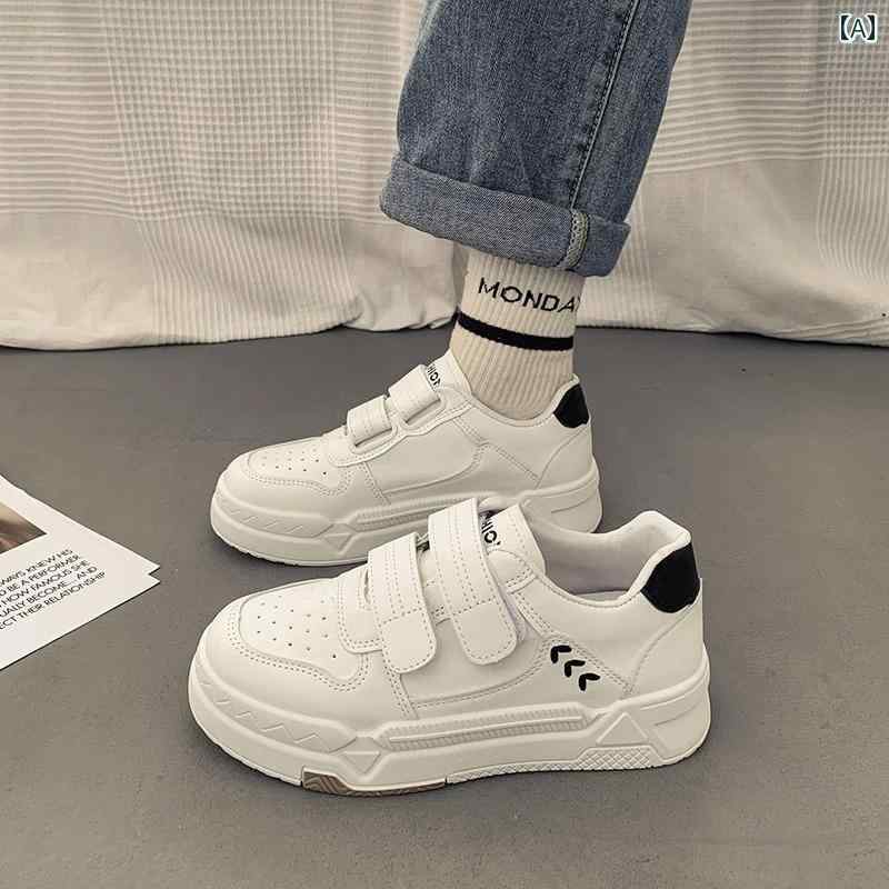 スニーカー レディース 白靴 紐無し 婦人靴 秋 中学生 スポーツ レジャー アウトドア 革 ソフト ソール 快適 5,303円