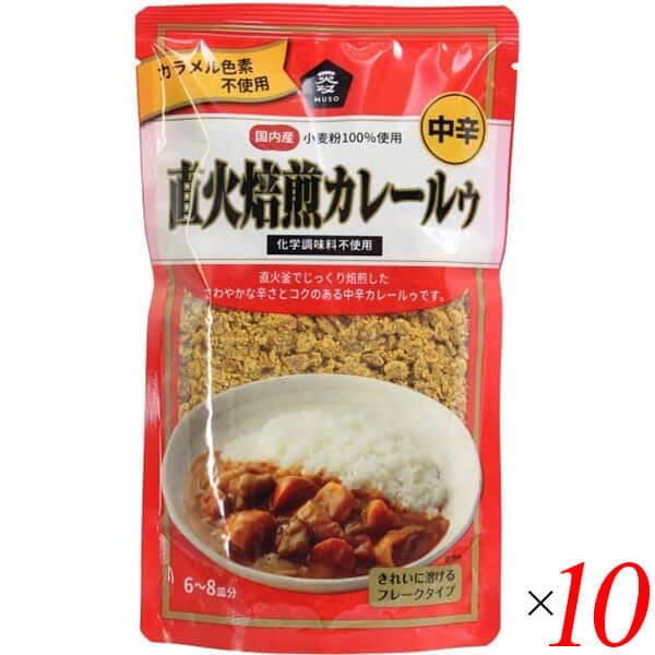 ムソー 直火焙煎カレールゥ中辛 170g 10個セット