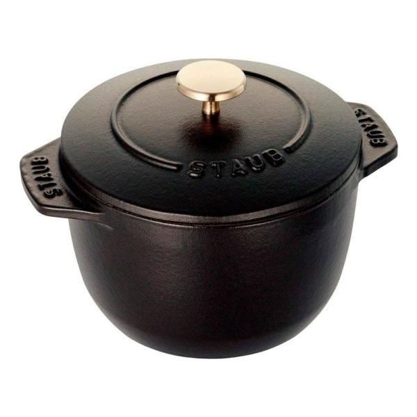 ストウブ ご飯鍋 IH対応 炊飯器 16cm ラ ココット de GOHAN ブラック M staub