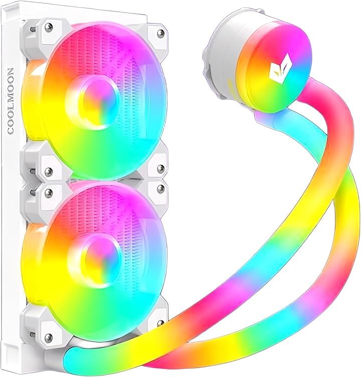 COOLMOON ホースLED 簡易水冷クーラー 360 mm CPUクーラー 2048_2a3eb518-8eb4-4ddb-ab3e-