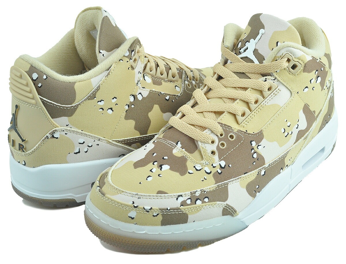 ウィメンズ エアジョーダン 3 レトロ デザートカモ レディース スニーカー AJ3 hm4301-200