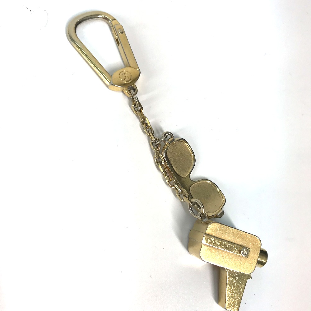 キーホルダー M65383 ポルトクレ カンヌ 眼鏡 鉄砲 サングラス バッグチャーム メタル ゴールド