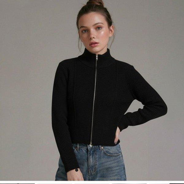 女性ハイネックジップアップカーディガン 10540-140-865-37V-SH