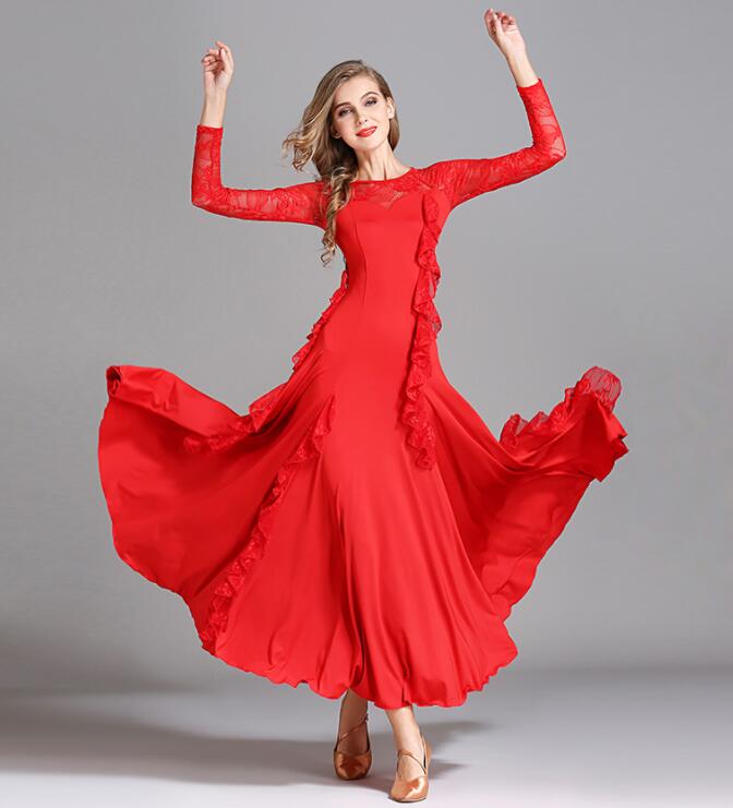 ワルツ ステージ衣装 モダン衣装 おしゃれ モダンドレス ダンスウェア 社交ダンス 社交ダンスドレス ロング丈ワンピース 社交ダンス パーティー 競技用のドレス スタンダードドレス ゴージャス 社交ダ