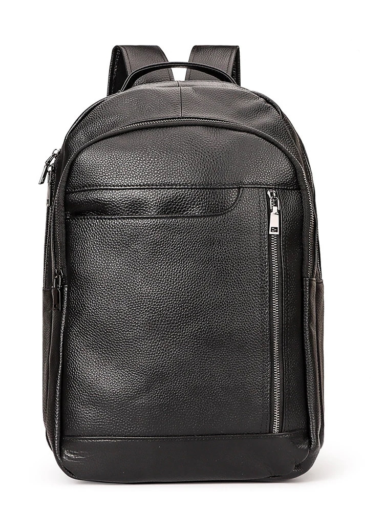 男性本革リュックサックとビジネス通勤大容量多機能トップ牛革バッグバッグ高級パソコンバッグ