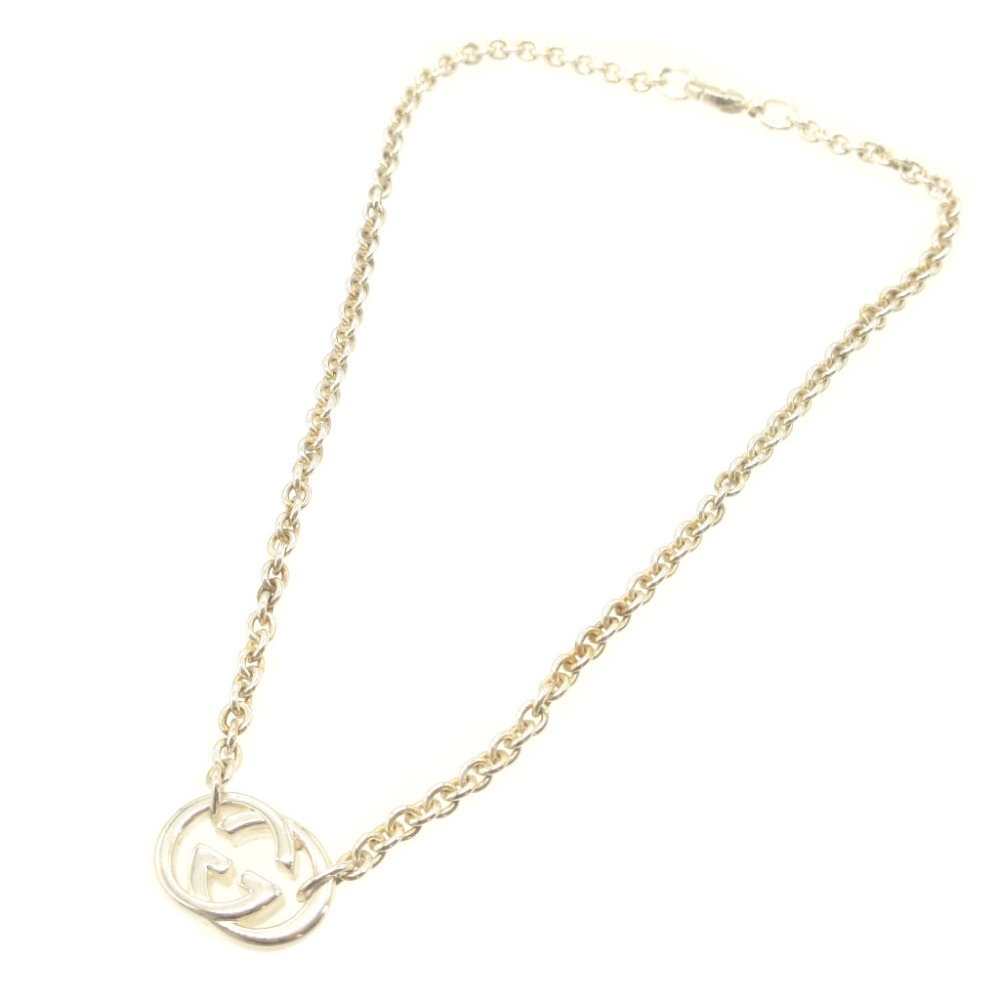 美品 インターロッキングG ネックレス シルバー925/シルバー925 シルバー 0263【中古】 ユニセックス