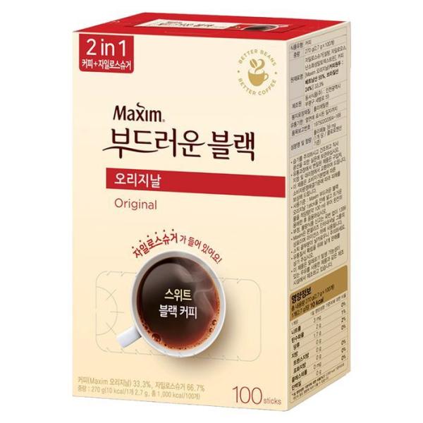 [東西食品] マキシム なめらかな ブラック オリジナル 100スティック x 2個