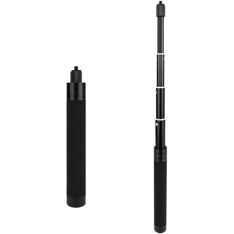 Insta360 X4/ONE X3/ONE X2/OSMO POCKET 3 2 対応 自撮り棒 エクステンションロッド 三脚に取り付けるための底面1/4ネジ穴 (アルミニウム合金)