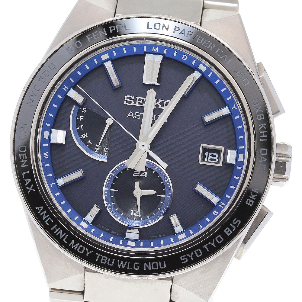 セイコー SEIKO SBXY051/8B63-0BD0 アストロン ネクスター デイデイト ワールドタイム ソーラー電波 メンズ 内箱・保証書付き_848004【中古】