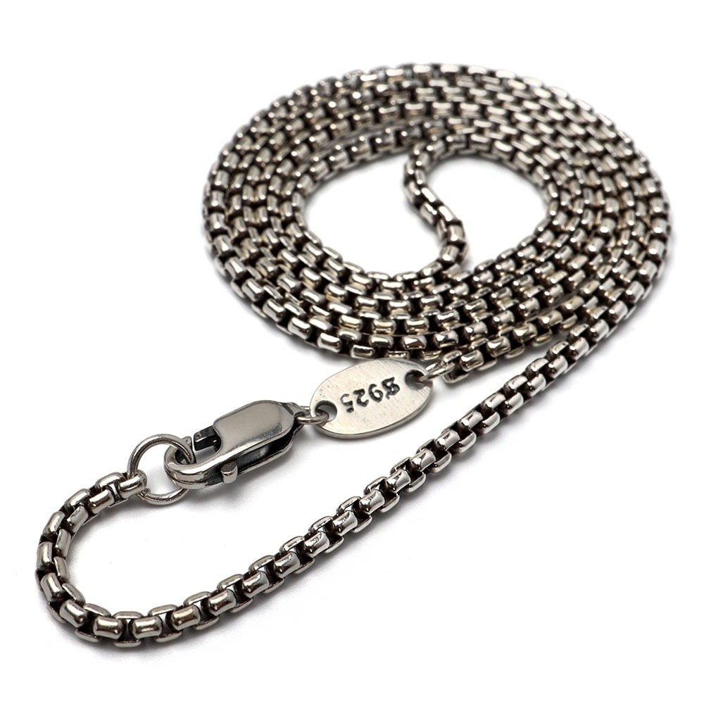 925 ボックスチェーンネックレス 幅2mm [cs062-2mm]