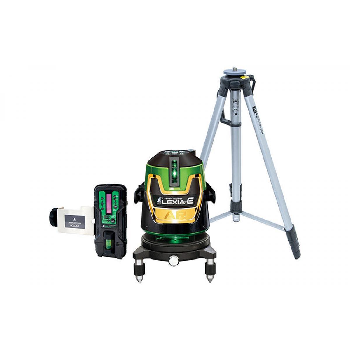 シンワ測定 レーザー墨出し器 レーザーロボ LEXIA-E レクシア イー 70897 グリーン 受光器・三脚セット　ライン決め 雲台 脱着式バッテリー IP54