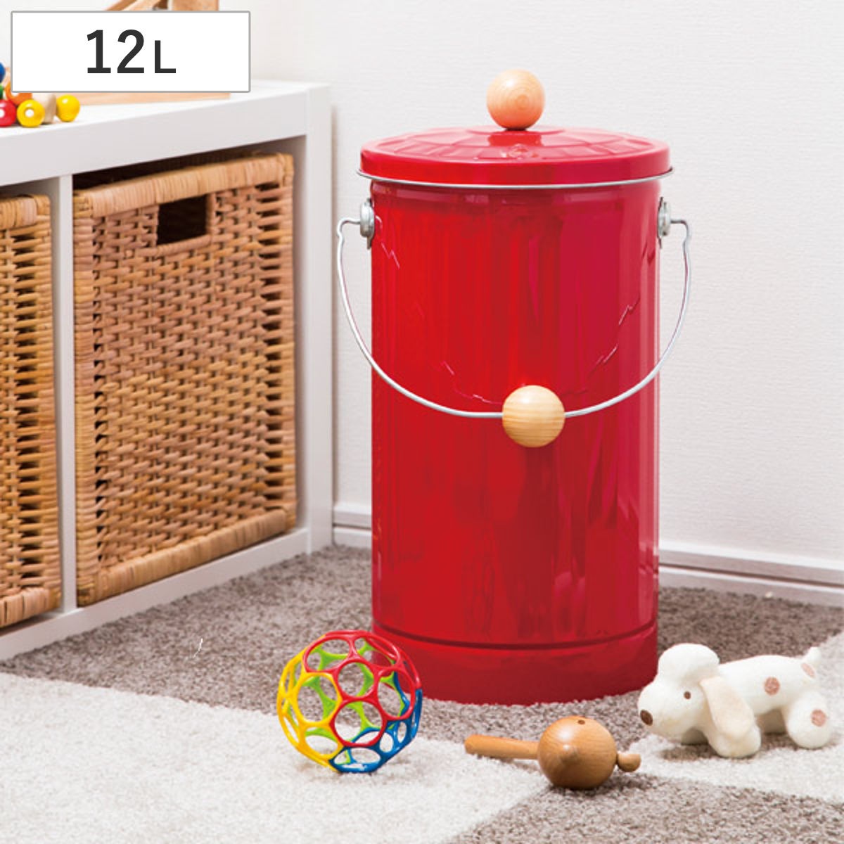 ゴミ箱 12L おむつペール 消臭ペール 防臭 おむつ用 ごみ箱 obaketsu オバケツ ペール おむつ オムツ 生ごみ キッチン 臭わない ふた付き 収納 二重蓋 消臭 ニオイ 丸型