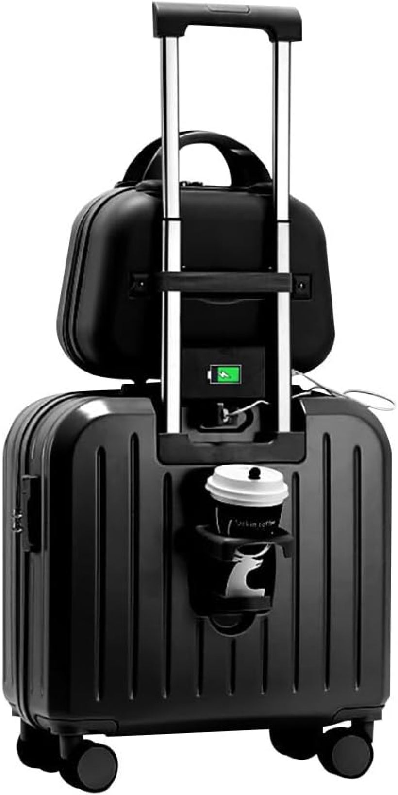 スーツケース 機内持ち込み 多機能 小型 キャリーケース 親子セット USBポート付き ダイヤル式ロック カップホルダー付き 軽量 静音キャスター 耐衝撃 2泊3日 出張 旅行 修学