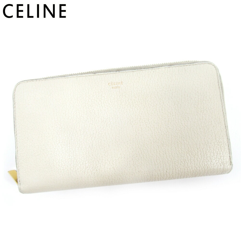 38％割引 特別割引 セリーヌ 長財布 ラウンドファスナー ベージュ Ｃｅｌｉｎｅ 中古 T17265 長財布 レディースファッション -  reportnews.la