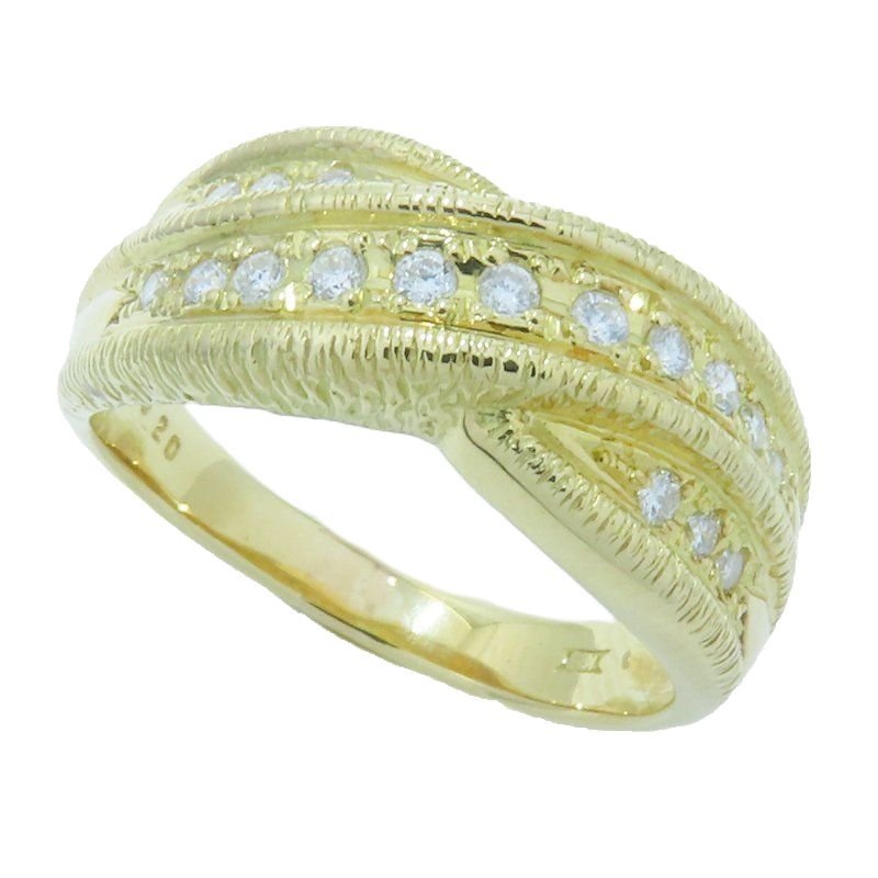 ダイヤモンド0.20ct リング 指輪 13.5号 K18YG イエローゴールド / 64908【中古】