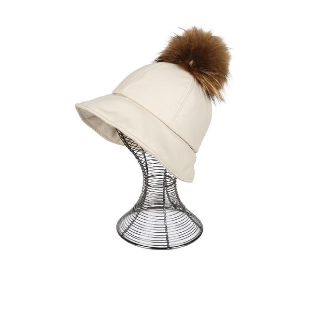 (ラックスゴルフ) Lux Golf 女性用ワイヤーフェイクレザーバブル起毛ボンネットハットバンジー SMACC108