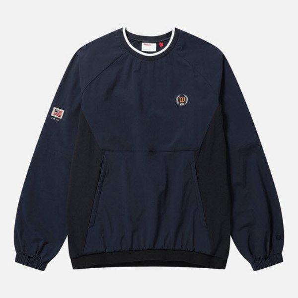 M 長袖Tシャツ LQC W243003GTW91-NVY スイングパネルデュアルピステ