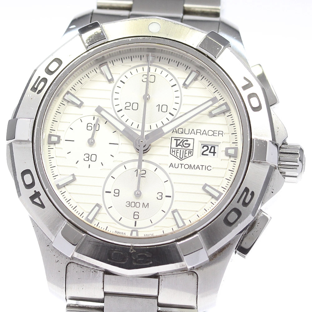 タグホイヤー TAG HEUER CAP2111 アクアレーサー デイト クロノグラフ 自動巻き メンズ 保証書付き_846451【中古】 80,905円