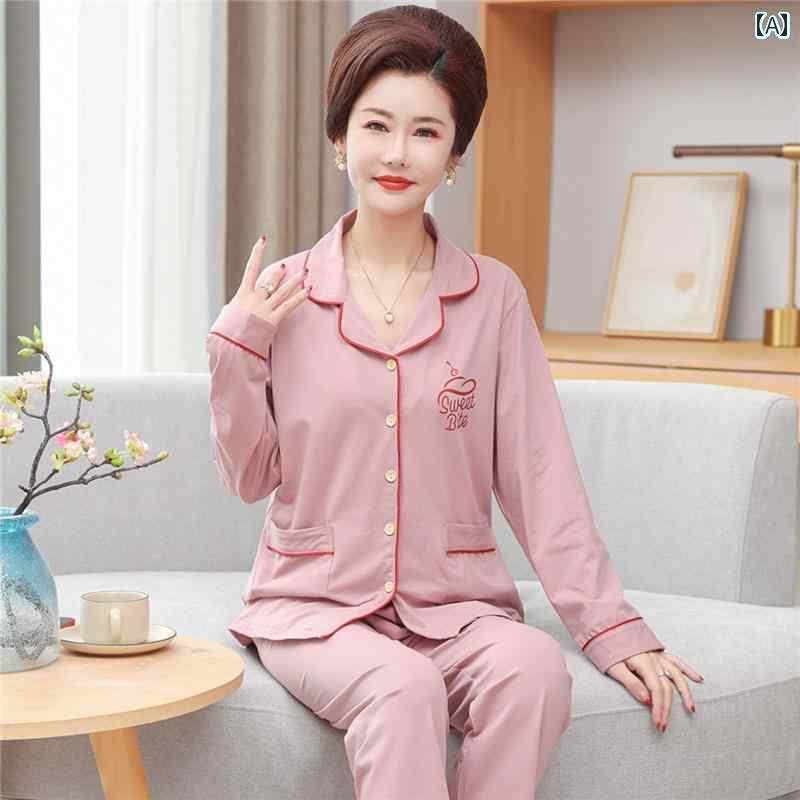 ルームウェア 部屋着 レディース 長袖 婦人 ミセス 高齢者 綿 パジャマ 春夏 薄手 服 セット
