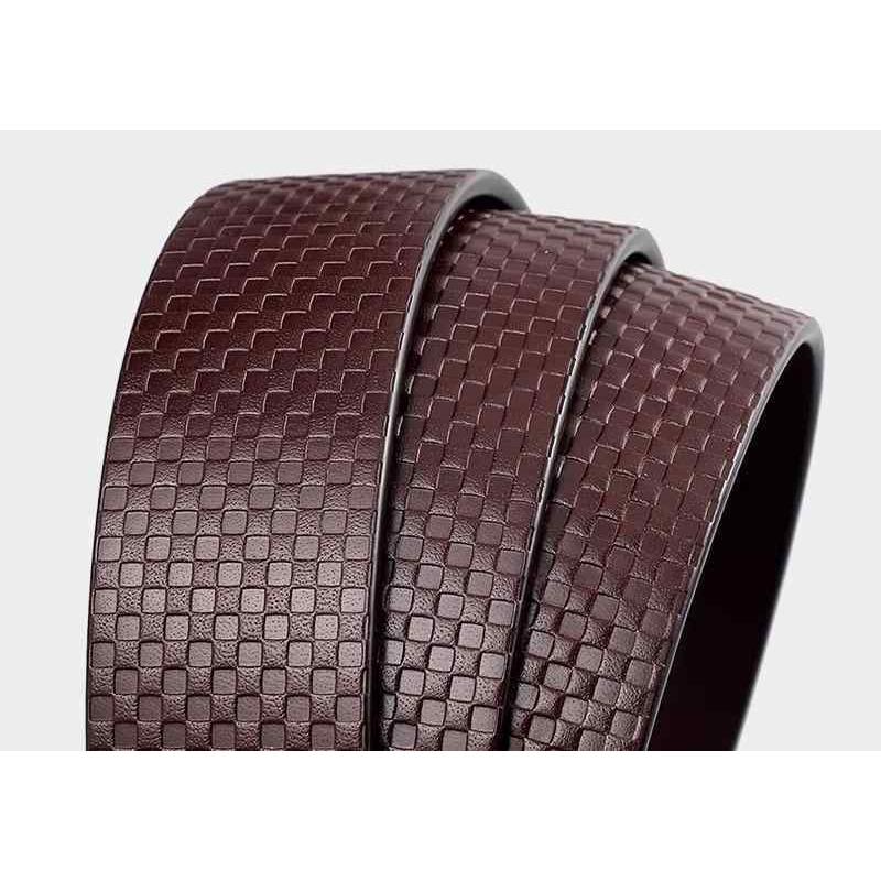 ベルト バックルなし メンズ シニア 大人 シングルループ 牛革 ビジネス オフィス 普段使い レザーリング シンプル おしゃれ 無地 チェック クロ