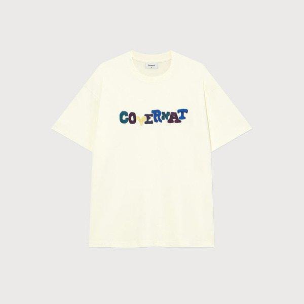 半袖Tシャツ JQS CO2503ST21-CM クレイロゴグラフィックTシャツ Cream