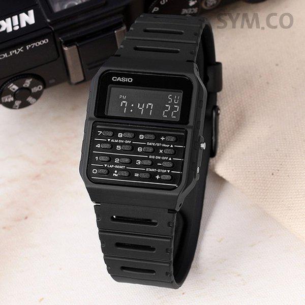 CA-53WF-1B データバンク レトロ デジタル計算機 男女共用 ウレタン 時計 d