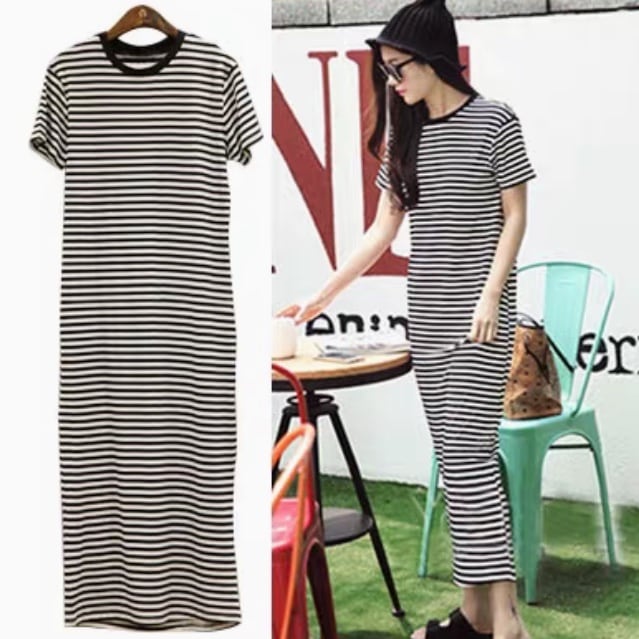 レディース ワンピース Tシャツ マキシ 半袖 ラウンドネック Iライン フェミニン ストリート かわいい 大人可愛い きれいめ シンプル カジュアル おしゃれ レトロ こなれ感 ラフ ガーリー