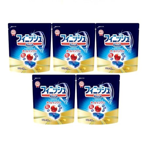 【まとめ買い】フィニッシュ 食洗機 洗剤 オールインワン プレミアム パワーボールキューブ 42個入 ×5袋