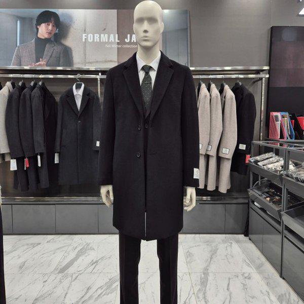 カシミア混紡スタンダードフィットチェスターコート ADE4CG1101 BK