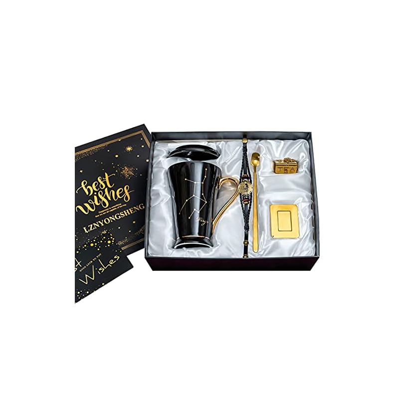 bankoo 乙女座 陶器 コーヒーカップ プレゼント マグカップ おしゃれ 星座 母親父親 男性女性 プレゼント 人気誕生日プレゼント 彼女 妻 姉 女友達 贈り物 夫婦 カップル 結婚記念日