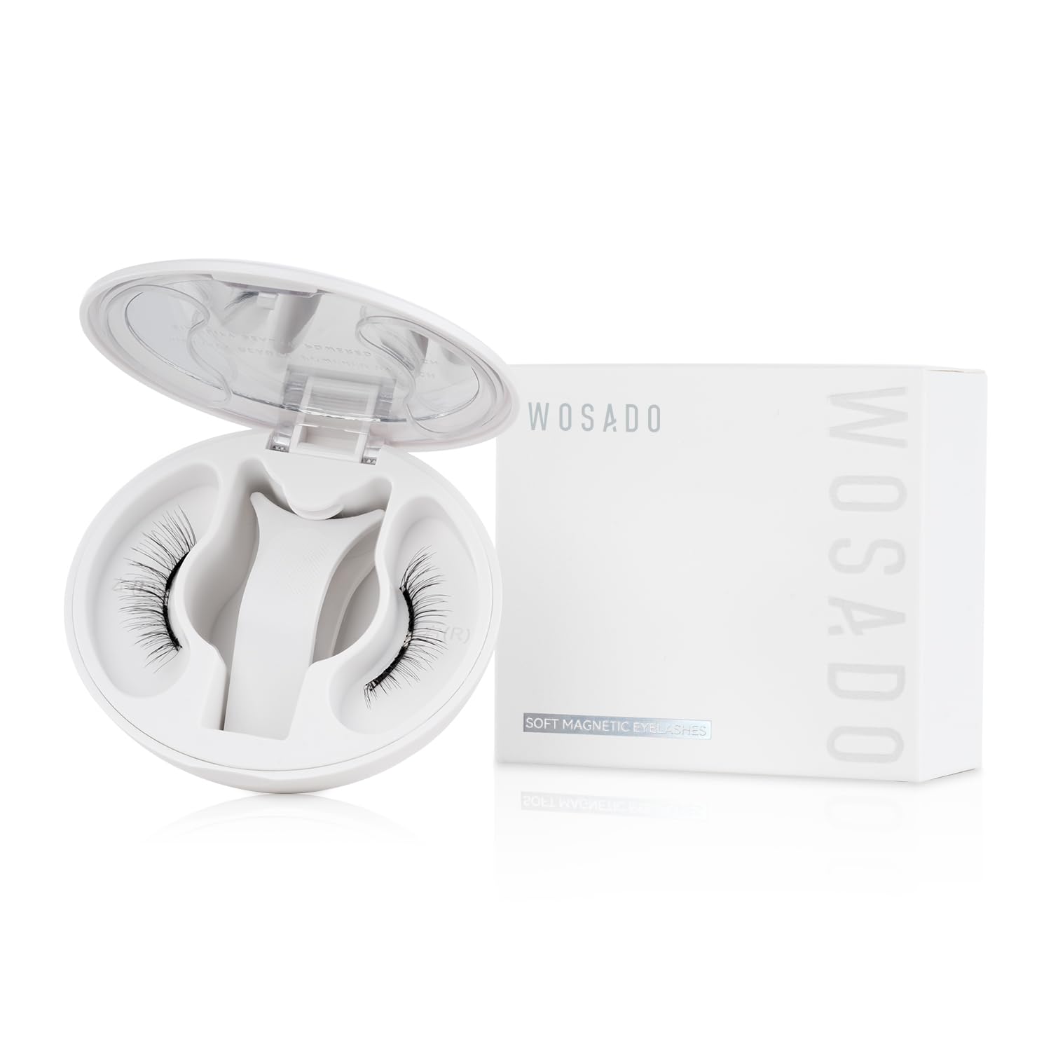WOSADO マグネットつけまつ毛 一体型 No.01ナチュラルブラック2.0 磁気 つけまつげ 接着剤不要ふんわりすっぴん感再利用可能薄いメイク向き