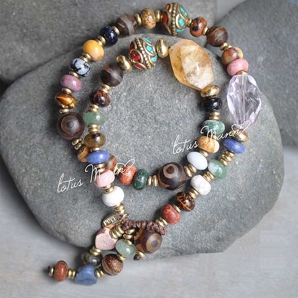 Qoo10] おしゃれブレスレット12星座混合天然石