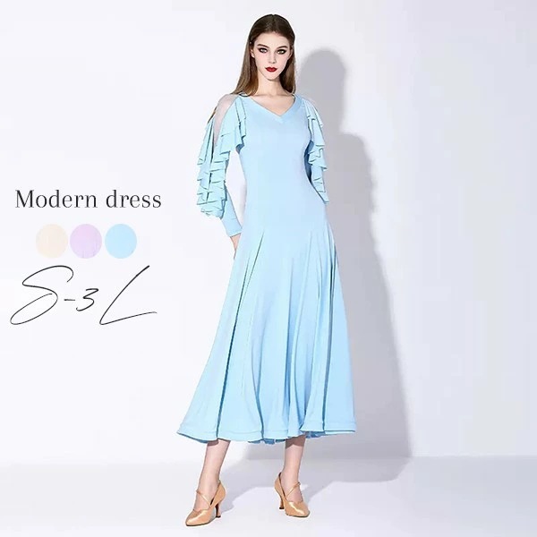 お一人様1点社交ダンス衣装 レディース モダンドレス ダンス衣装 社交ダンス ダンスウエア ワルツダンス服 社交ダンスドレス ロング丈 華やか ゴージャス ステージ衣装 舞台服 ワルツ タンゴ服 ダン