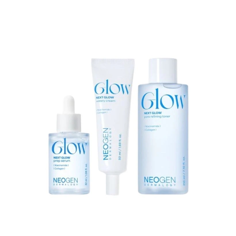 [25FW/New]4D光彩ネクストグロー 3種セット(プレプセラム 32ml+水分クリーム50ml+フォア リファイニング トナー 210ml) #AHA3% #PHA10%