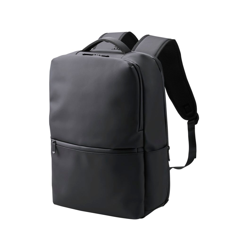 エレコム BM-BPSQ01BK リュック バックパック 19L A4 15.6インチノートPC 収納可 通勤 通学 出張 ビジネスリュック キャリーオン仕様（ブラック） BMBPSQ01BK
