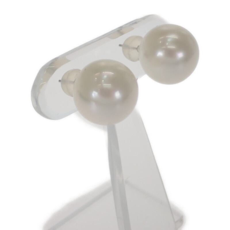 デザインジュエリー スタッド ピアス パール K18ホワイトゴールド レディース【ABランク】