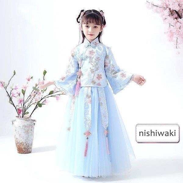 キッズ 漢服 チャイナ服 チャイナドレス 中国古風 中華国学服 可愛い かわいい コスプレ 中国古代衣装 撮影 子供 舞台衣装 中華服 ステージ 女の子 唐装漢服