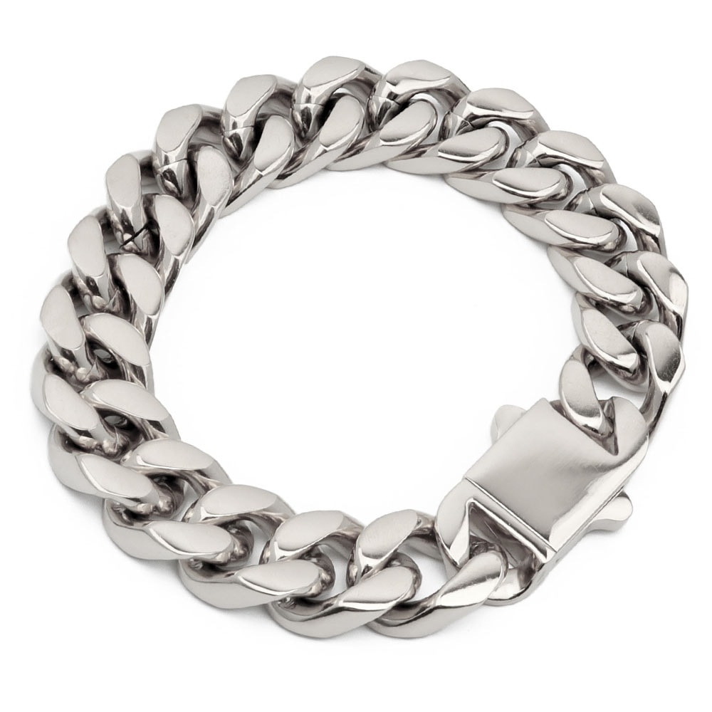 ステンレス 喜平チェーンブレスレット [b402-s-14mm]