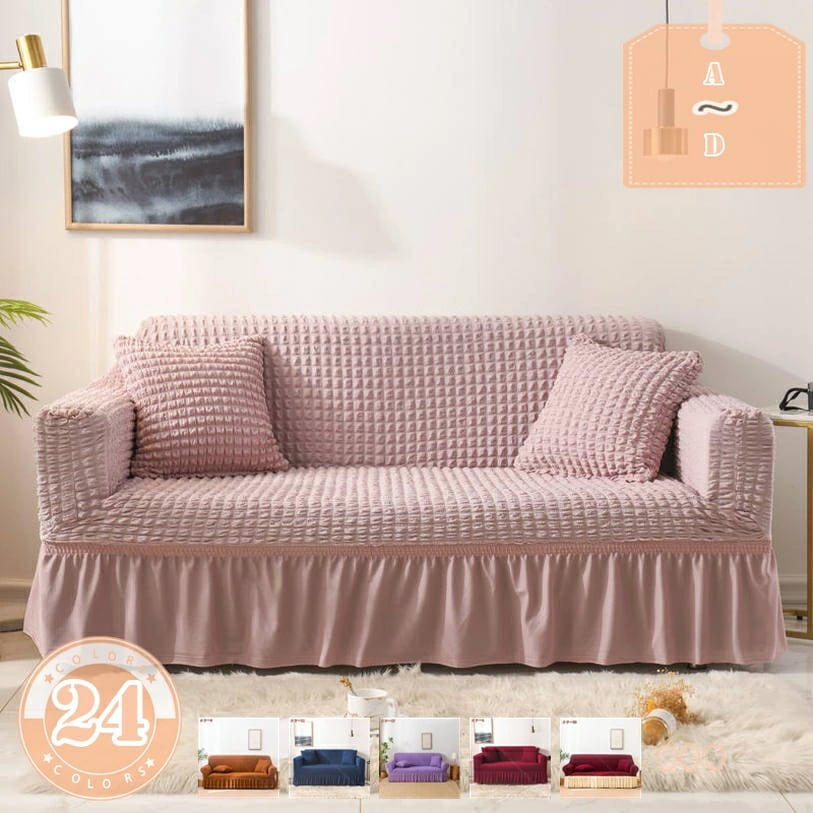 ソファーカバー ソファカバー 厚手 フリル スカート 1人掛 2人掛け 3人掛け 4人掛け 北欧モダン ストレッチ 伸びる 洗える オールシーズン 肘付き カバーフィット 肌触りいい 無地 肘あり 肘