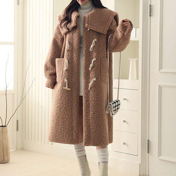 (DK) ドングルセーラーロングダッフルコート 冬 女性 コート