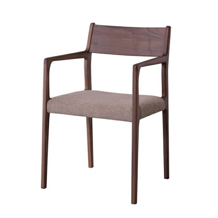 アームチェア 天然木 ウォルナット ダイニングチェア シンプル 日本製 軽量 JPC-122