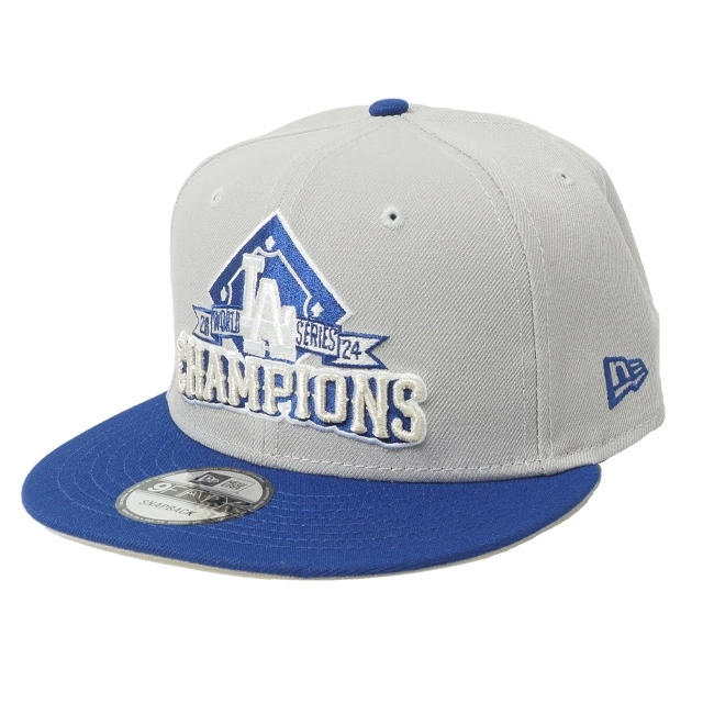 [即納]USモデル NEWERA ニューエラ 9FIFTY LOS ANGELES DODGERS 2024 World Series Champions ロサンゼルス・ドジャース ツバ裏グレー