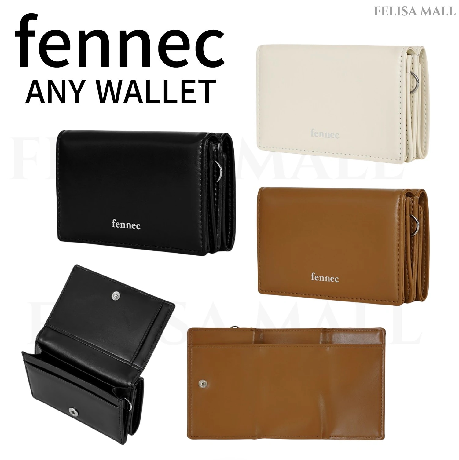 [FENNEC] ANY WALLET コイン収納 女性 三段財布 韓国 人気ブランド