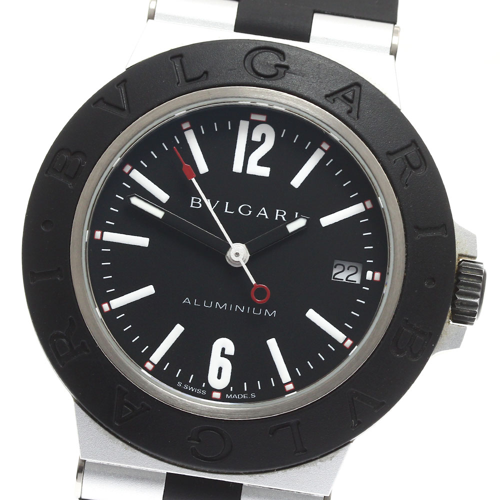 ブルガリ BVLGARI BB40AT アルミニウム デイト 自動巻き メンズ 内箱付き_906025【中古】