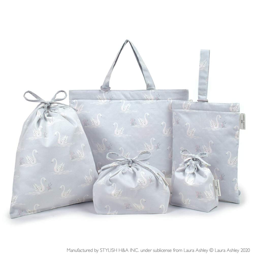 COLORFUL CANDY STYLE LAURA ASHLEY 入園入学 5点セット 女の子 入園入学準備 レッスンバッグ シューズケース 子供 巾着袋 Swans N8148400