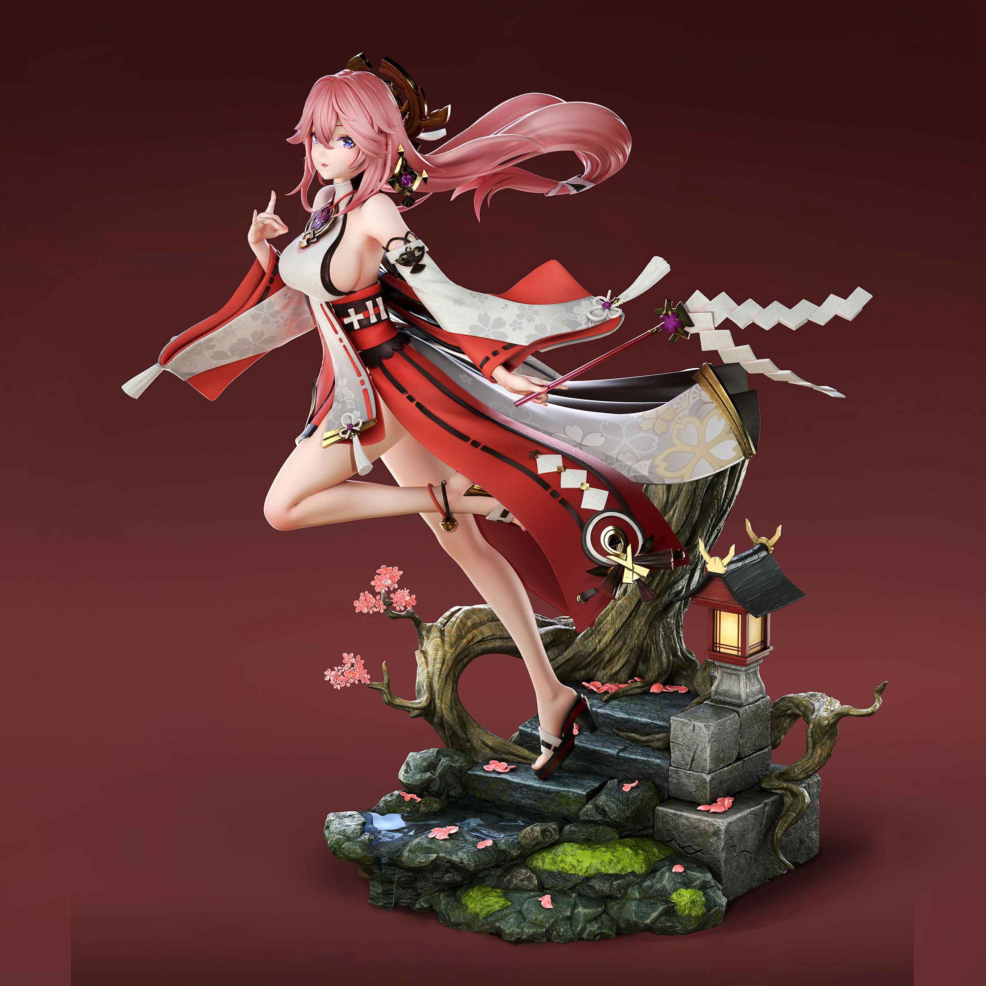 八重神子 やえみこ フィギュア 1/6スケール 塗装済み完成品 ガレージキット A.B.S 限定販売 スタチュー