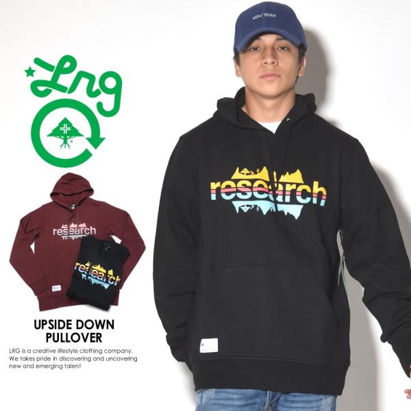 エルアールジー LRG プルオーバーパーカー メンズ 長袖 スウェット 裏起毛 UPSIDE DOWN PULLOVER