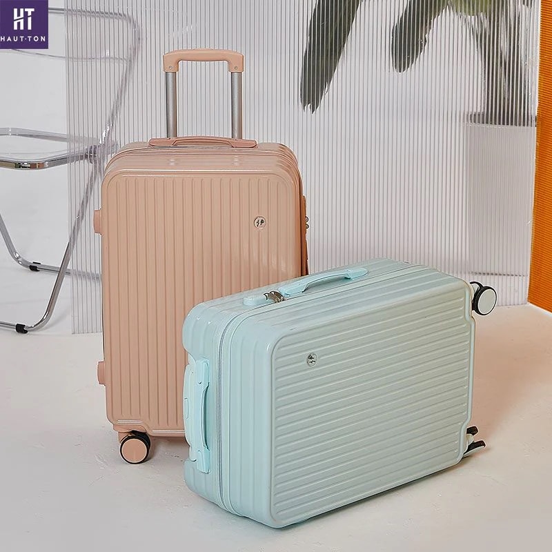 男女学生 荷物 スーツケース 搭乗パスワード アルミフレーム ユニバーサルホイール トロリーケース レザーケース ハルトン 26 24バッグキャリーバッグ